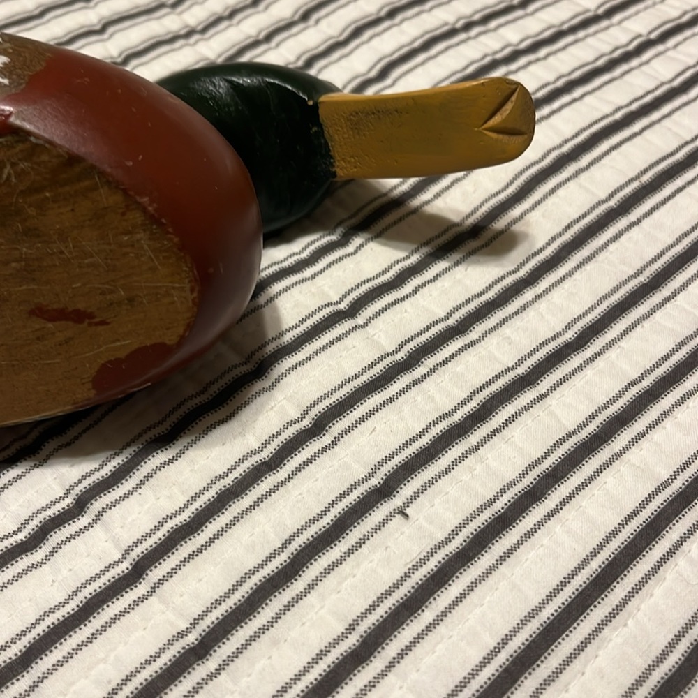 Vintage Wooden Mallard Duck Decoy, Vintage Wood Hand Painted Mallard Duck - Picture 6 of 8